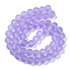 Baking Paint Transparent Glass Bead Strands&nbsp;GLAA-S031-10mm-25