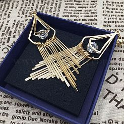 Alloy & Crystal Rhinestone Tassel Clip-on Earrings&nbsp;WGB30F2-01