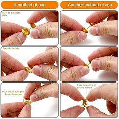 100Pcs Brass Butterfly Clutches Pin Backs&nbsp;KK-YW0002-28G