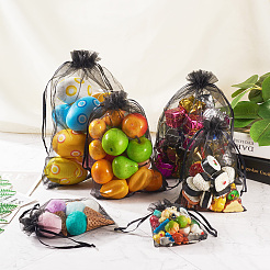 60Pcs 6 Styles Organza Bags Jewellery Storage Pouches Wedding Favour Party Mesh Drawstring Gift&nbsp;OP-TA0001-06