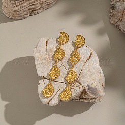 304 Stainless Steel Conch Tassel Stud Earrings&nbsp;TZ8504