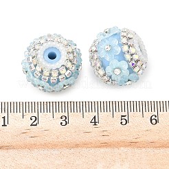 Bling Resin Rhinestone Flower Beads&nbsp;OACR-D310-01P-A