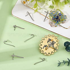 8Pcs Alloy Brooch Convert Pendant Hooks&nbsp;FIND-SC0019-06A-P