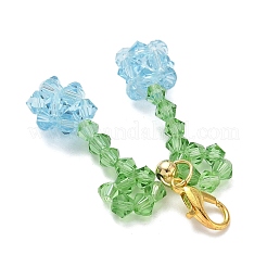 Cherry Glass Imitation Austrian Crystal Pendants Decorations&nbsp;HJEW-JM04058-02