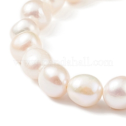 Natural Baroque Keshi Pearl Beaded Stretch Bracelet for Women&nbsp;BJEW-JB08910