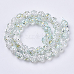 Transparent Spray Painted Crackle Glass Bead Strands&nbsp;GLAA-N035-03D-A07