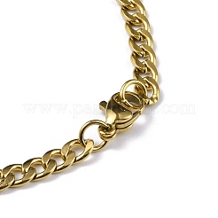 201 Stainless Steel Curb Chain Necklaces&nbsp;NJEW-C042-04G