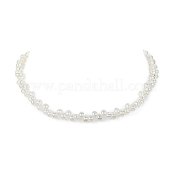 Glass Teardrop Beaded Necklaces&nbsp;NJEW-JN04273-01