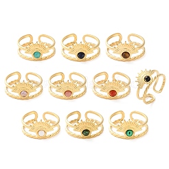 Natural & Synthetic Gemstone Finger Rings&nbsp;RJEW-Q004-03G