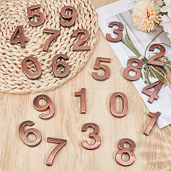 20Pcs 10 Styles Number 0-9 Self Adhesive ABS Electroplating Digital Number Home House Numbers&nbsp;AJEW-GF0010-21