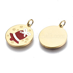 316 Surgical Stainless Steel Enamel Charms&nbsp;STAS-S116-390G