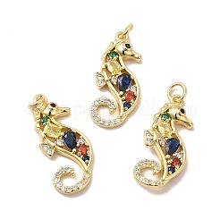 Rack Plating Eco-Friendly Brass Micro Pave Cubic Zirconia Pendants&nbsp;KK-A177-18G