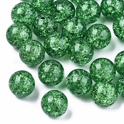 Transparent Crackle Acrylic Round Beads Strands&nbsp;X-CCG-R002-12mm-08