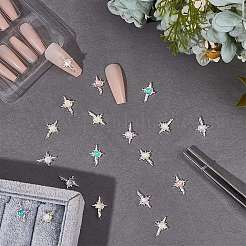 56Pcs 8 Colors Alloy Cabochons&nbsp;MRMJ-CP0001-26