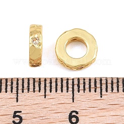 Brass Micro Pave Clear Cubic Zirconia Beads&nbsp;KK-CBA78C7-25G