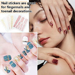 12Pcs 6 Colors Imitation Metal Line Nail Art Stickers&nbsp;MRMJ-OC0003-93