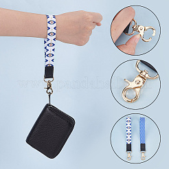 2Pcs 2 Colors Nylon Hand Wrist Lanyard for Phone Decoration Key Chain&nbsp;FIND-GO0001-01B