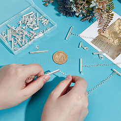 32Pcs 8 Style Brass End with Chain&nbsp;FIND-PH01480