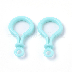 Opaque Solid Color Bulb Shaped Plastic Push Gate Snap Keychain Clasp Findings&nbsp;KY-T021-01E