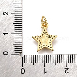 Brass Micro Pave Cubic Zirconia Pendants&nbsp;KK-K401-28G