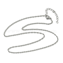 304 Stainless Steel Rope Chain Necklaces&nbsp;NJEW-Z084-02P-02