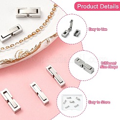 6Pcs 3 Styles 304 Stainless Steel Watch Band Clasps&nbsp;STAS-CJ0002-68