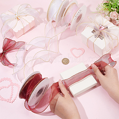 3 Rolls 3 Colors Organza Ribbons&nbsp;SRIB-FG0001-15
