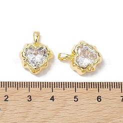 Valentine's Day Brass Micro Pave Clear Cubic Zirconia Pendants&nbsp;KK-K360-22G
