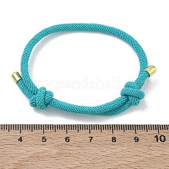 Adjustable Nylon Round Milan Cord Slider Bracelet Making&nbsp;FB-H001-01G-08