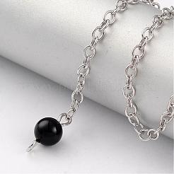 Natural Obsidian Sphere Dowsing Pendulums&nbsp;BJEW-E292-A04