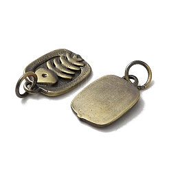 Tibetan Style Rack Plating Brass Pendants&nbsp;KK-Q805-48AB
