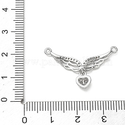 Brass Micro Pave Clear Cubic Zirconia Pendants&nbsp;CU-CBA5C42-12P