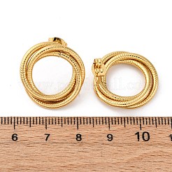 Multilayer Ring Shape Ion Plating(IP) 304 Stainless Steel Stud Earrings for Women&nbsp;EJEW-L287-016G-01