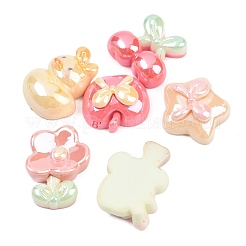 Electroplate Opaque Resin Cabochons&nbsp;RESI-B043-03