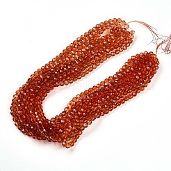 Baking Paint Transparent Glass Beads Strands&nbsp;X-DGLA-A035-T8mm-A04