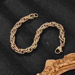 667 Stainless Steel(Grade 201 Equivalent) Chain Bracelets&nbsp;BJEW-P351-01B-G