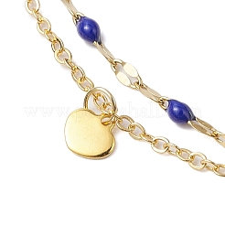 304 Stainless Steel Double Layer Chain Anklets&nbsp;AJEW-AN00632-01