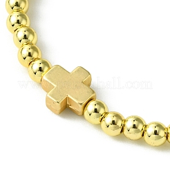 2Pcs 2 Colors Alloy Cross Link Bracelets&nbsp;BJEW-JB10561