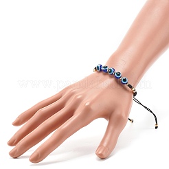 Braided Evil Eye Resin Beads  Bracelets&nbsp;BJEW-JB07011-02