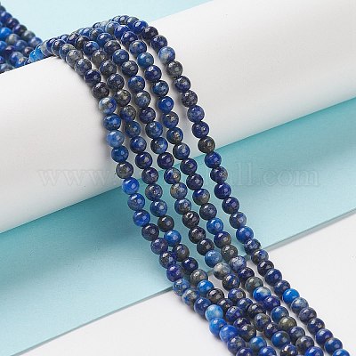 Natural Lapis Lazuli Beads Strands&nbsp;G-F662-04-3mm-1