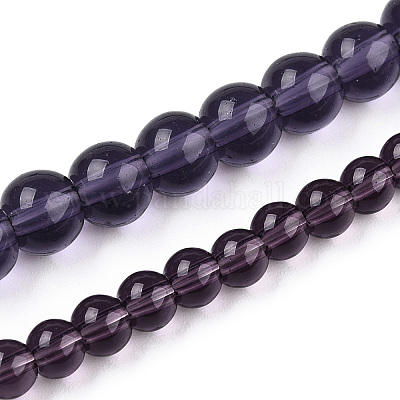 Transparent Glass Beads Strands&nbsp;GLAA-T032-T8mm-03-1