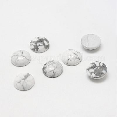 Natural Howlite Gemstone Cabochons&nbsp;G-T020-6mm-01-1