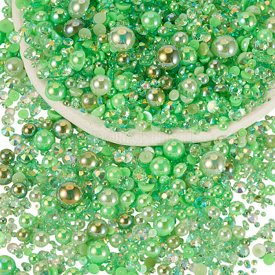 Half Round ABS Plastic Cabochons&nbsp;FIND-TAC0038-08F-1