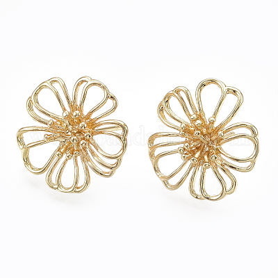 Brass Stud Earrings&nbsp;X-KK-S348-122-1