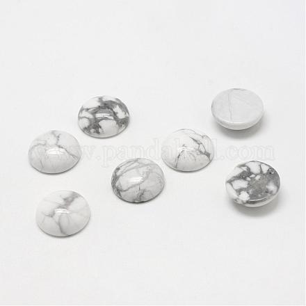 Natural Howlite Gemstone Cabochons&nbsp;G-T020-6mm-01-1