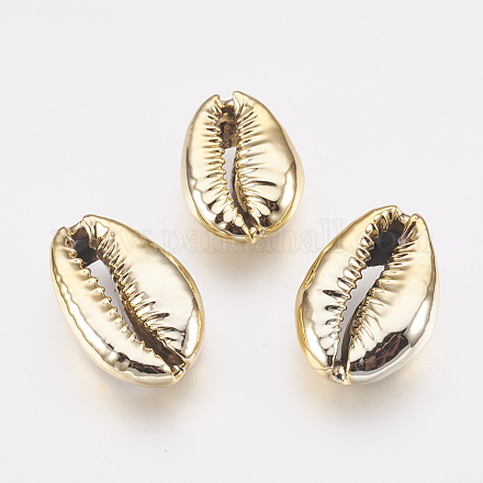 Electroplated Shell Beads&nbsp;BSHE-E024-01B-G-1