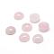 Natural Rose Quartz Gemstone Cabochons, Half Round, 18x6.5mm