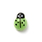 Plastic Cabochons, Ladybug, Light Green, 13x9.5x5.8mm