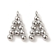 Brass Pendants, Cadmium Free & Nickel Free & Lead Free, Letter Charms, Platinum, 13x8x2mm, Hole: 1mm