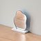 Plastic Mirror Model, Micro Landscape Dollhouse Accessories, Pretending Prop Decorations, White, 34x13x43mm